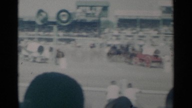 1960: Horses With Carts Racing Around A Track Cheyenne Wyoming
