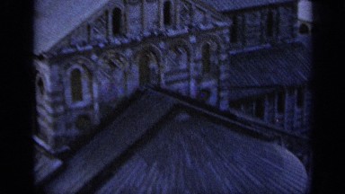 1962: an overview of a church and a field from a high building perspective ITALY