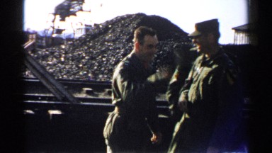 1952: soldiers are having fun by putting down their hats JAPAN