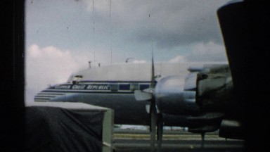 1952: air force inspects a jet plane. JAPAN