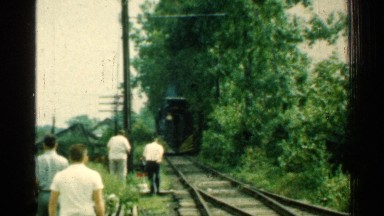 1953: train moving in the track CONNECTICUT