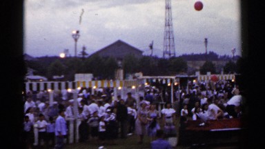 1953: the men and women are enjoying the beautiful event JAPAN