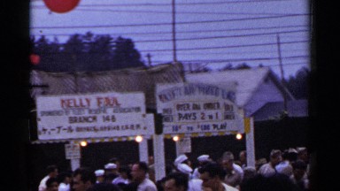 1953: bustling crowd at an event in a town JAPAN