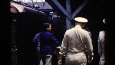 1953: people are walking in the platform JAPAN