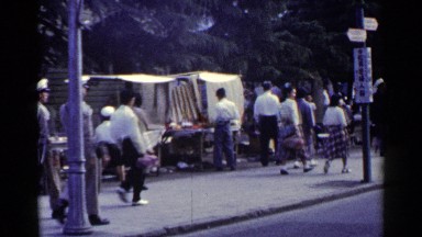 1953: people are walking on the road JAPAN