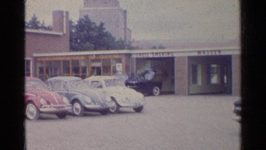 1961: a view of an old volkswagen dealership GERMANY