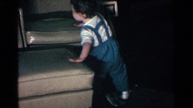 1963: Shaky Toddler Holds Himself Up Against Ottoman and Armchair Kentucky