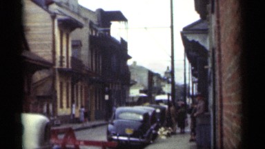 1949: people are walking on the road NEW ORLEANS LOUSIANA