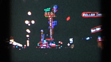 1949: town full of lighting's filled in it during night time NEW ORLEANS