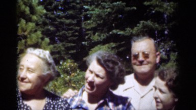 1949: the old women and men are standing on the beautiful garden NEW ORLEANS
