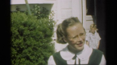 1949: a girl is standing near house NEW ORLEANS LOUSIANA