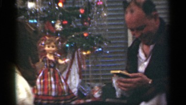 1949: daughter kissed her father for her birthday gift and near to doll