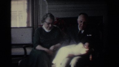 1959: the old men and old women take care of their grandchild OHIO
