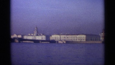 1965: Long White Buildings Line Up Along the Lake in Leningrad, Russia
