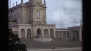 1965: European Cathedral Stairway and Edifice in Nazaré, Portugal