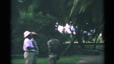 1967: Women Walking in Tropical Garden, US Virgin Islands