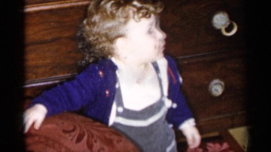 1955: Toddler Takes First Steps Holding Furniture in New York City
