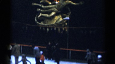 1955: people are gathered and playing NEW YORK CITY