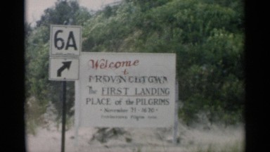 1956: Signs Give Route, Direction, Greeting, Date and Event at Provincetown