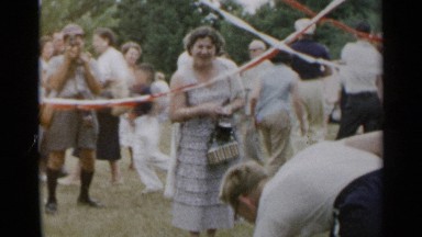 1954: a woman throwing to target, playing and enjoying NEW YORK