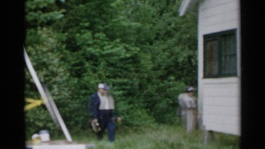 1954: people in the back yard NEW YORK
