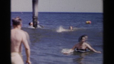 1954: holiday inn at ocean, enjoying at ocean,swimming at ocean side