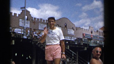 1954: a person is walking NEW YORK