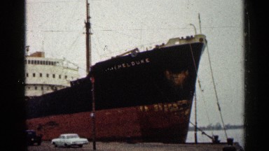 1960: a view of the starboard side of a large steamship DULUTH MINNESOTA