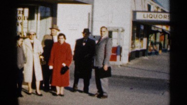 1960: people gathering near a liquor store SIOUX FALLS SOUTH DAKOTA