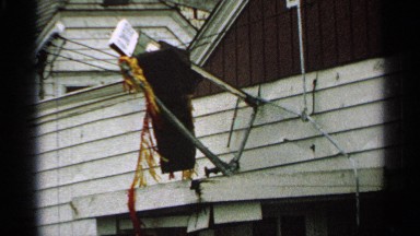 1965: showing a scene of after a storm which changed the life of people
