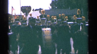 1964: the army parade is going with the victory music and soldiers came back