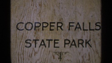 1964: a view of the waterfalls at copper falls state park MINNESOTA