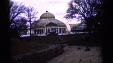 1964: vintage film, people in cars arriving gathering