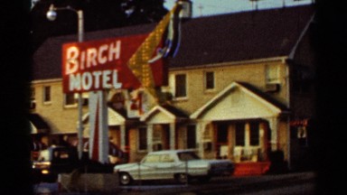 1965: come to the birch motel, where it is nice, quiet, and feels like home.