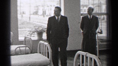 1944: Two Gentlemen Tour Empty Hospital Ward in San Francisco