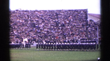 1944: marching band playing at a football game SAN FRANCISCO CALIFORNIA