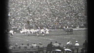 1944: a football game with a large audience. SAN FRANCISCO CALIFORNIA