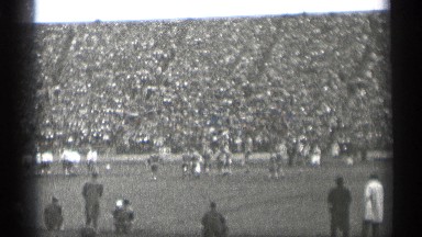 1944: in stadium the soccer game is so interested to start