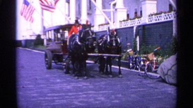 1960: people travels in horse ride MICHIGAN
