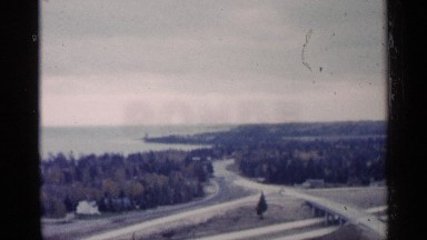 1960: beautiful nature place around the forest and middle of river MICHIGAN