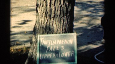 1960: tahquamenon falls upper & lower, river and trees MICHIGAN