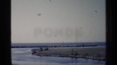 1960: riverside view of the nature with the beauty of the riverbed