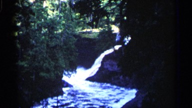 1960: a falls that flooding the water on the river and it running fast