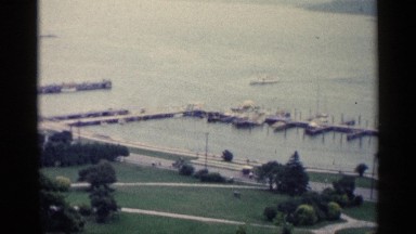 1960: boat coming in to dock MICHIGAN