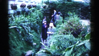 1961: People Walking in the Garden and Enjoying Nature