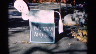 1961: wayzata may 30th, 1961 school is marching a bunch of children down a road