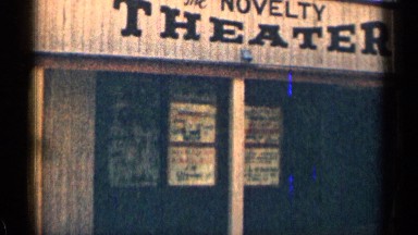 1963: the front view of the landmark movie house called the novelty theater