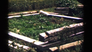 1963: incomplete small wooden cabin being built in the fields WYOMING COLORADO