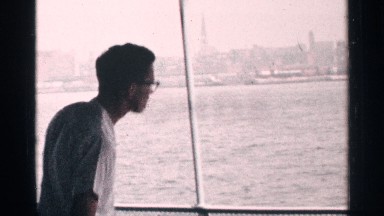 1964: beautiful viewing in boat at middle of river look various places NEW YORK