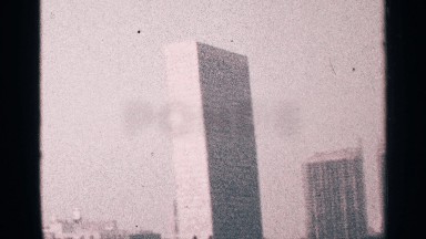 1964: long buildings are shown in the taken it all resembles like wafer biscuits